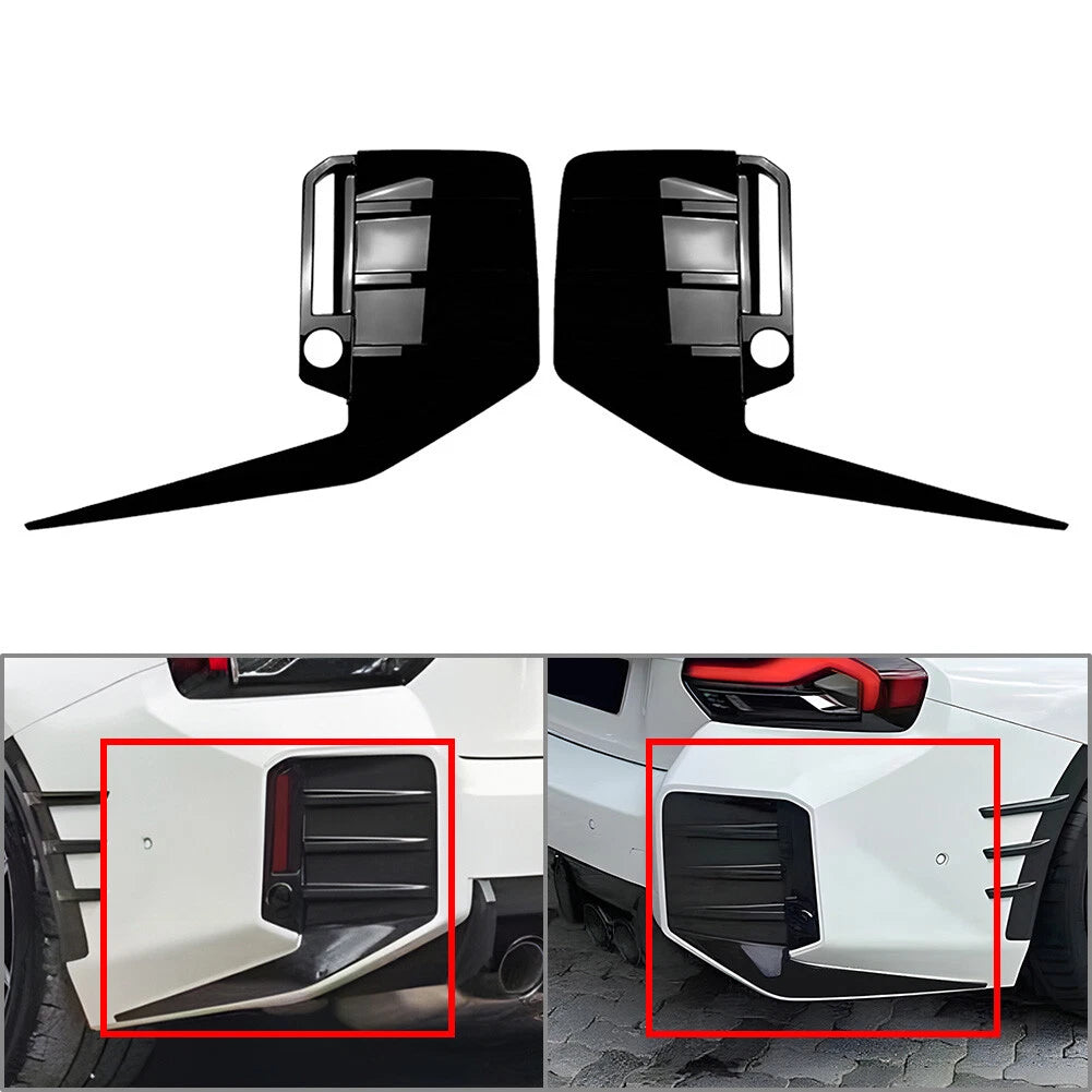 Glossy Black Rear Bumper Side Air Vent Spoiler for BMW 2 Series M2 (2023–2024)
