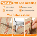 1PC Heavy Duty Jute Webbing Tape 3.5" x 10 Yd for Chair Repair