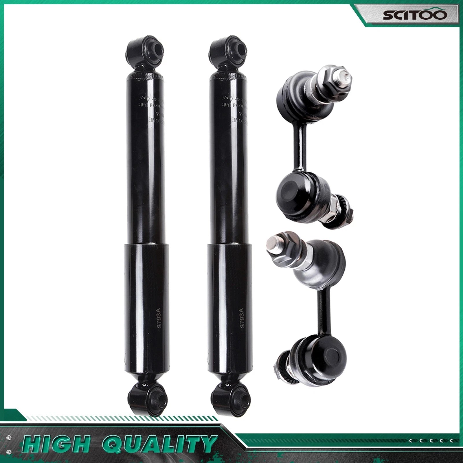 Set of 2 Rear Shock Absorbers for Nissan Pathfinder Armada (2004–2015)