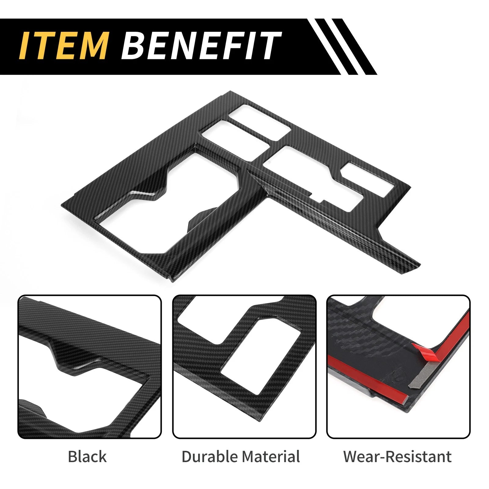 Carbon Fiber Gear Shift Frame Panel Cover for Toyota Tundra (2022–2024)