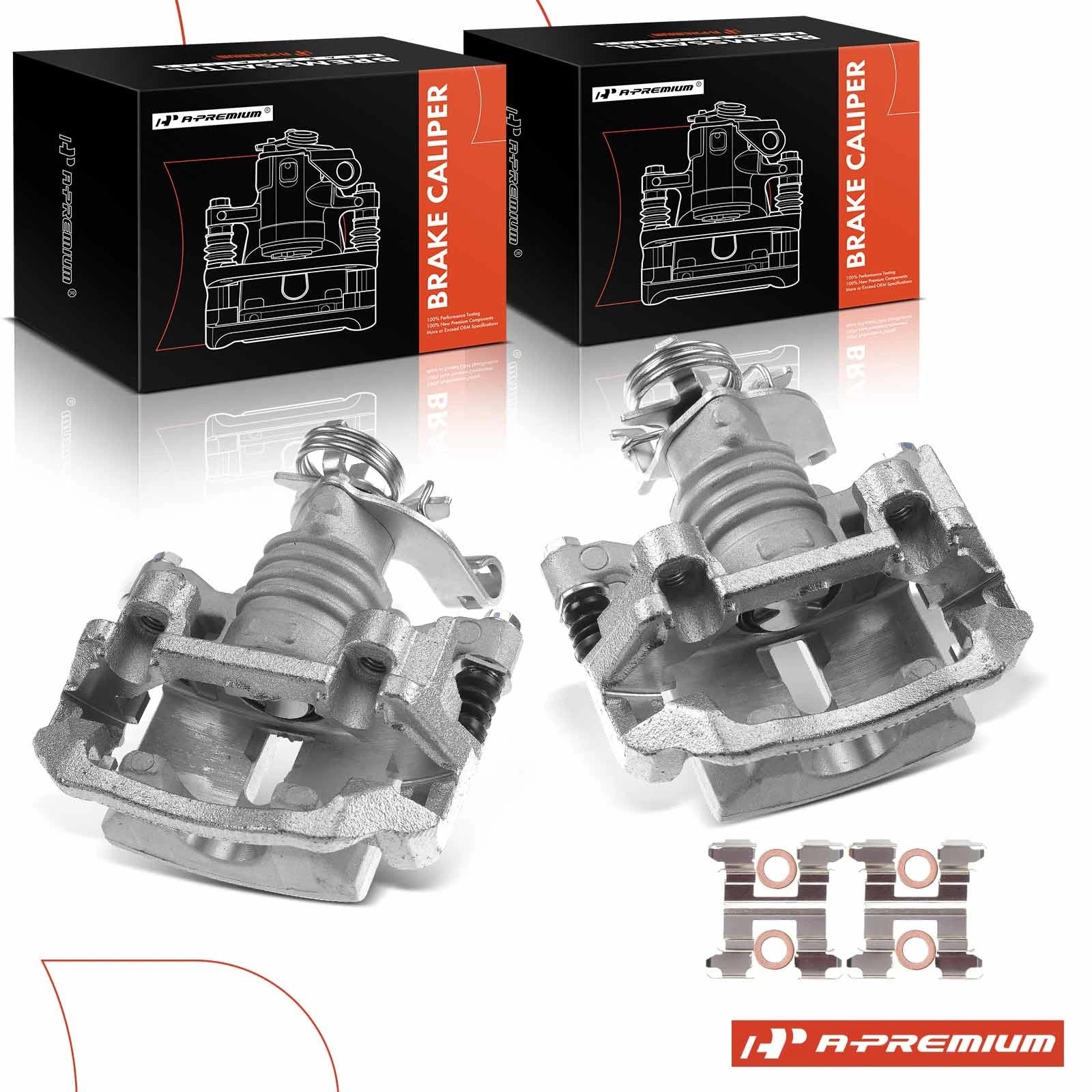 Pair Rear Brake Calipers for Chevrolet Malibu Pontiac G5 G6 Saturn Aura (2008–2012)