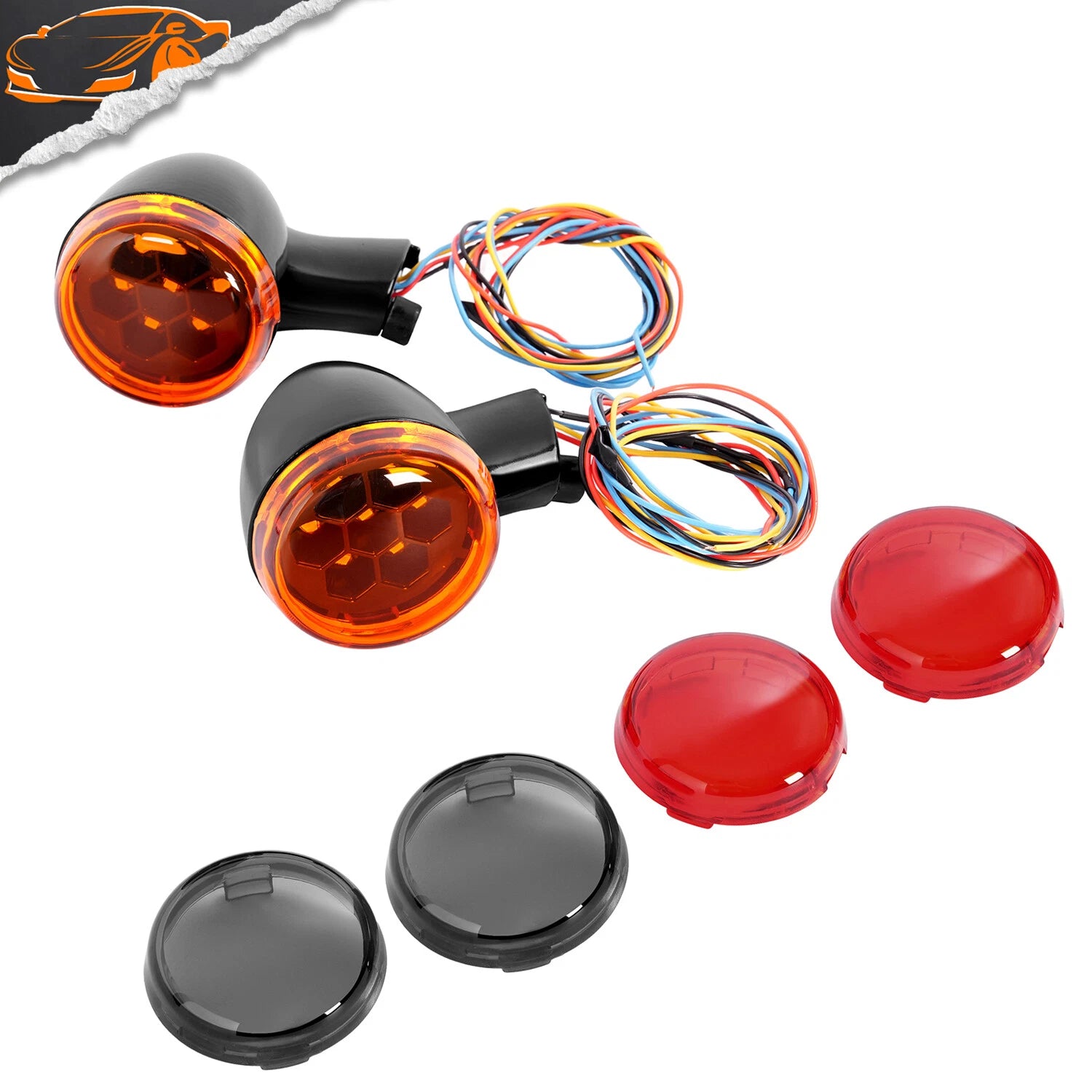 2X LED Rear Turn Signal Lights for Harley Road King (1994–2024)