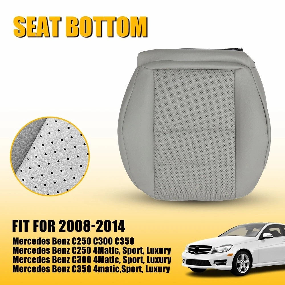 Leather Driver Bottom Seat Cover for Mercedes Benz C250 C300 C350 (2008–2014)