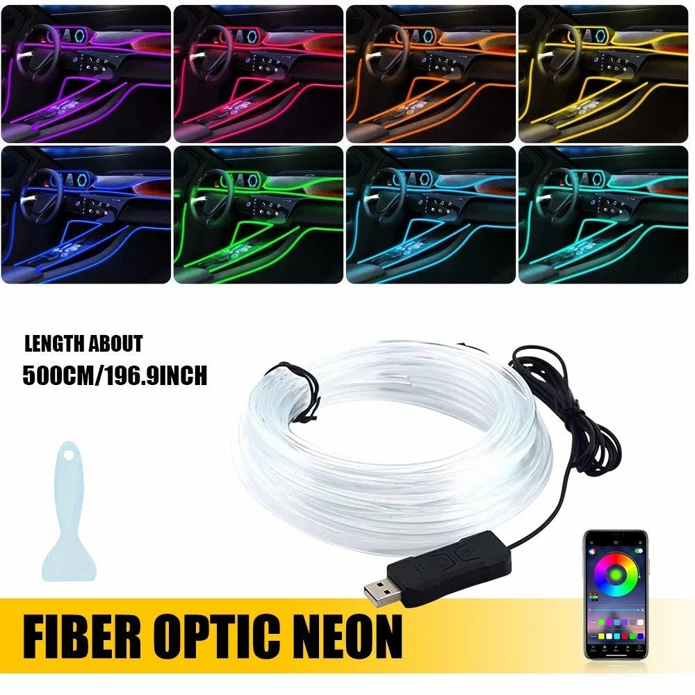 5M RGB LED Atmosphere Lamp Trim Strip Light for Universal Use (APP Control)