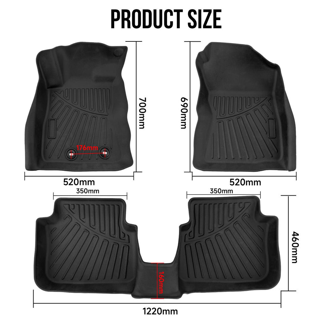 All Weather Floor Mats Liners TPE for Subaru Crosstrek (2024)
