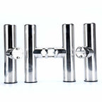 4X Adjustable Fishing Rod Holder for Rails 7/8" to 1" Stainless Steel