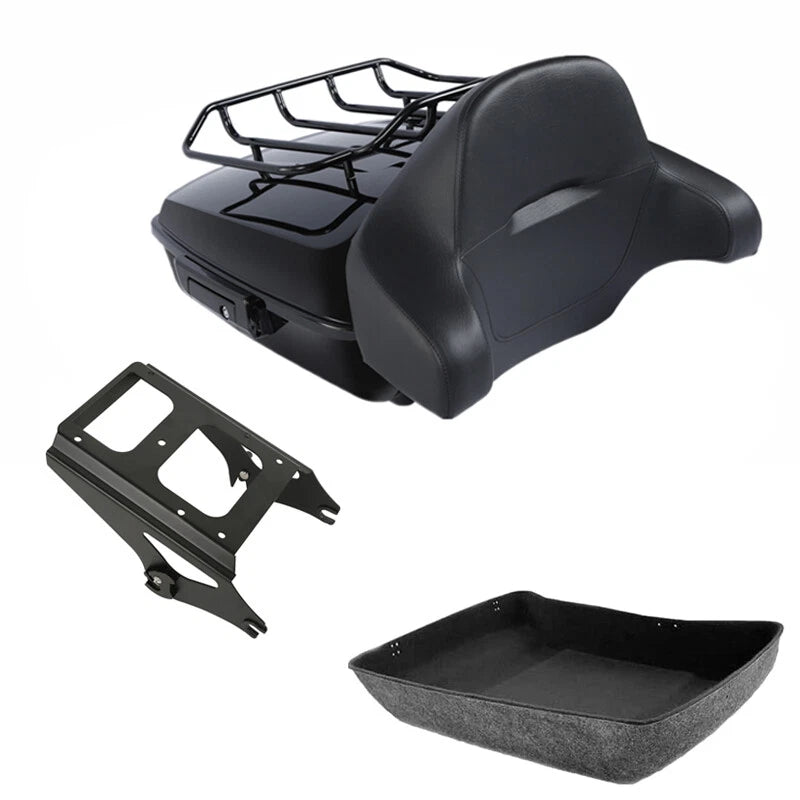 Chopped Trunk Backrest Mount Rack for Harley Touring (2009–2013)