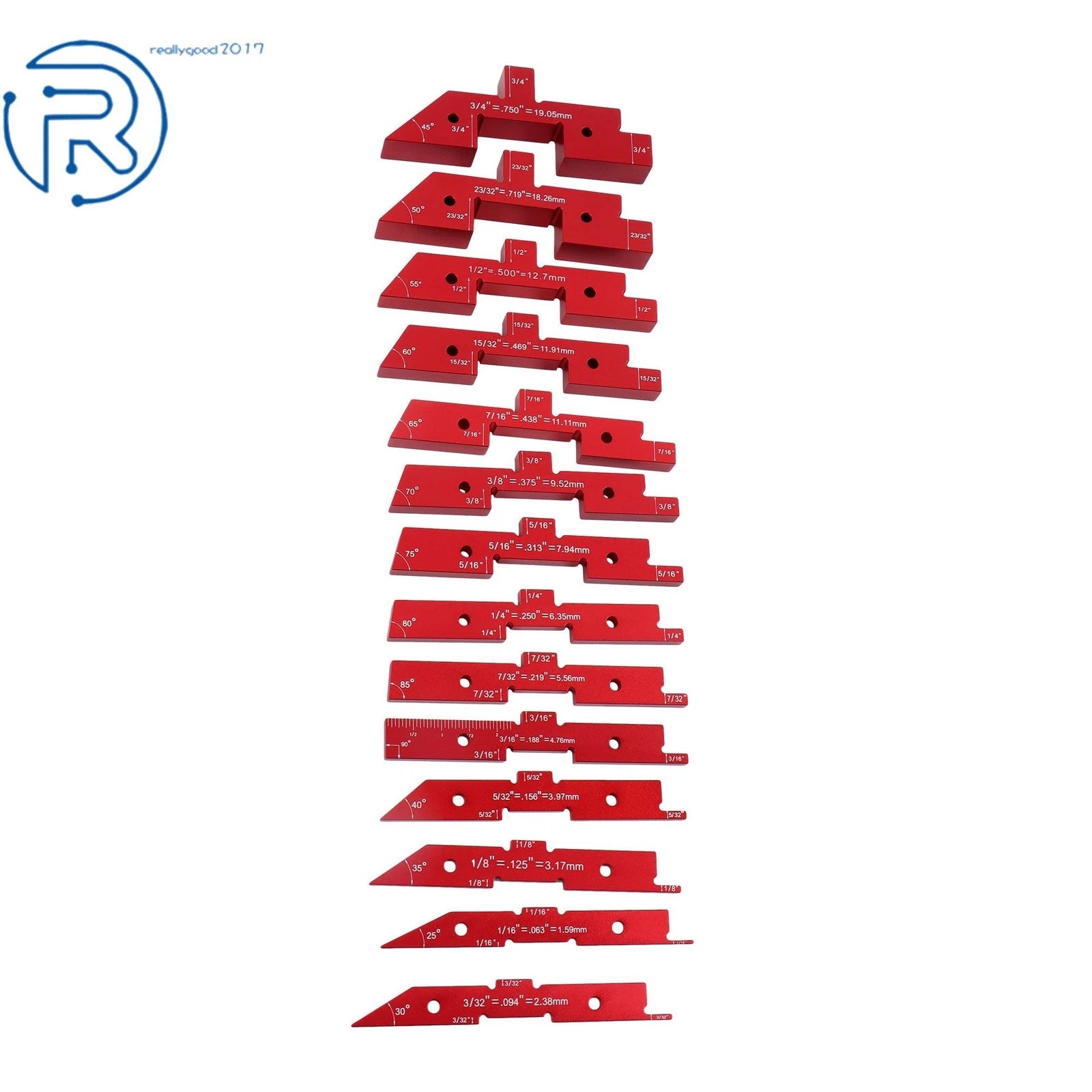 14PCS Height Gauge Router Table Setup Bars Precision Aluminum Blocks