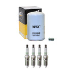 Wix Engine Oil Filter & NGK 4 Platinum Spark Plugs for W201 190E (1982–1993)