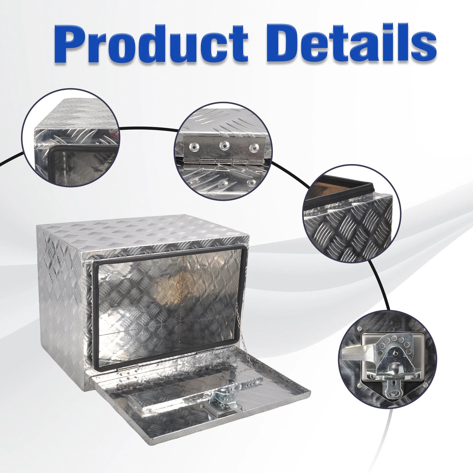 24" Aluminum Underbody Tool Box for Trailer RV