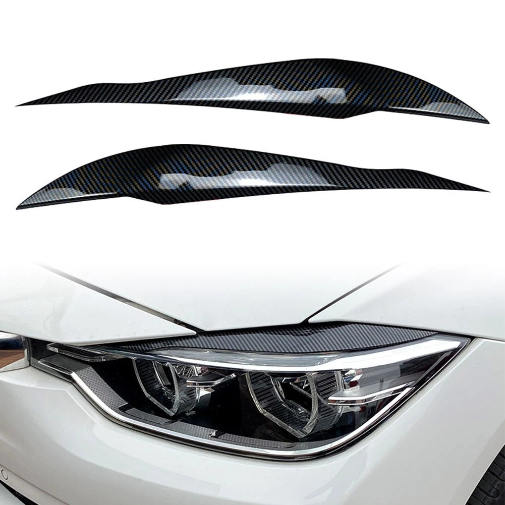 Headlight Eyelid Cover for BMW 3 Series F30 F31 (2013–2018) Carbon Fiber Look