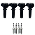Set of 4 Ignition Coils & NGK Ruthenium Spark Plugs for Explorer Mustang