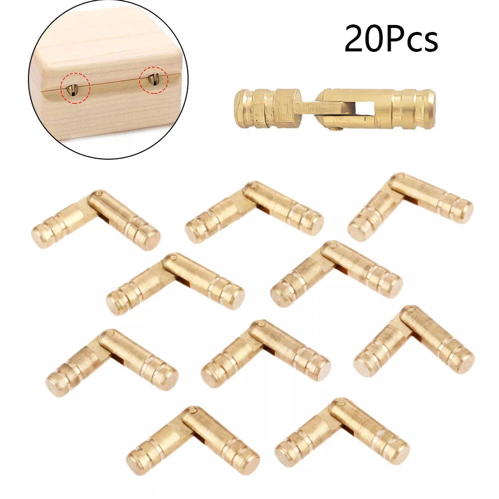 20Pcs Brass Barrel Hinge for Jewelry Box (Concealed, Invisible)