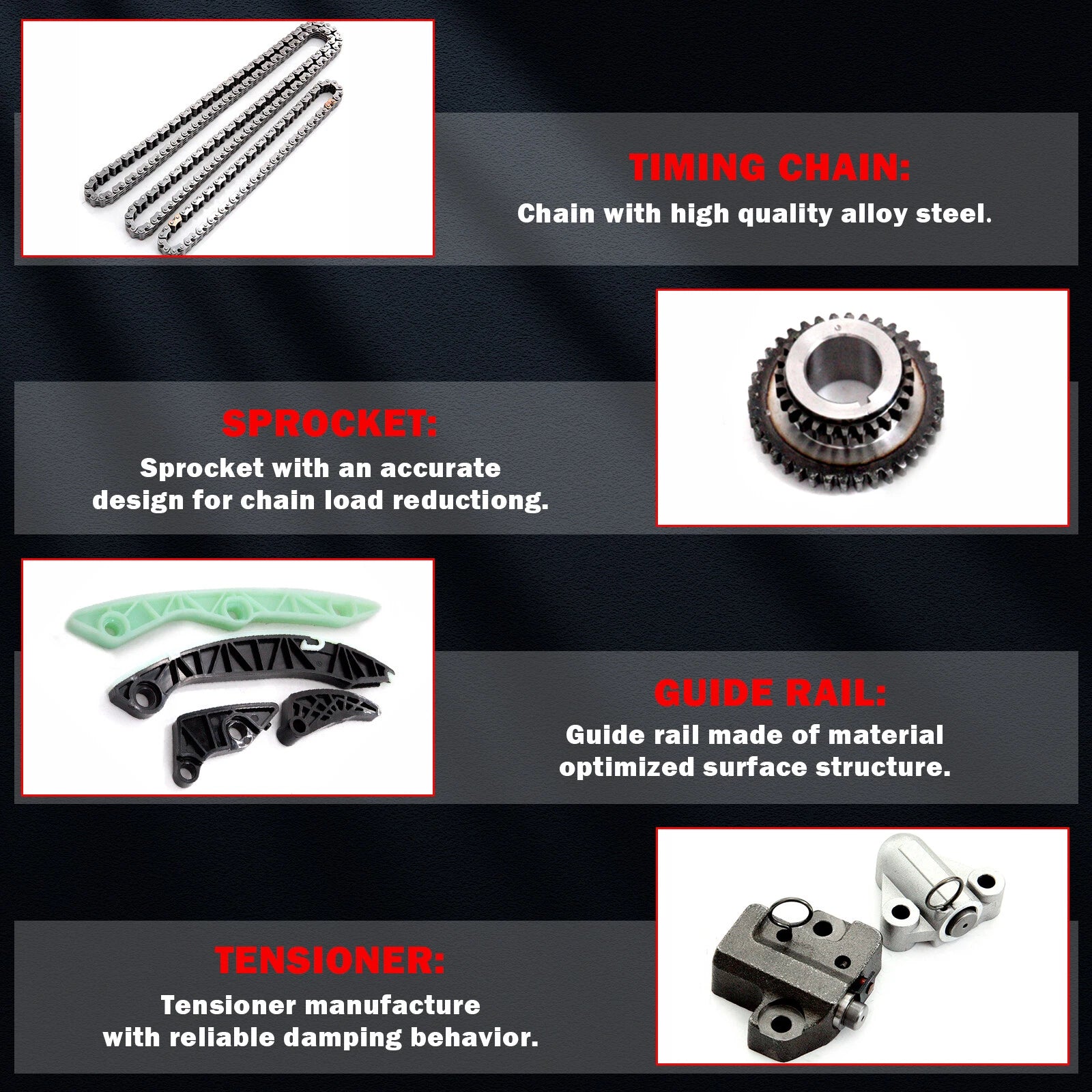 Timing Chain Kit for Mitsubishi Lancer (2008-2011) & Hyundai Sonata (2006-2014)