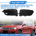 Set of 2 Front Bumper Fog Light Covers No.51117338513 for BMW X3 (2011–2017)