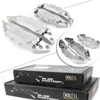 4 x 3D Metal Brake Caliper Covers for Universal Car Front & Rear Silver