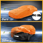 Waterproof Car Cover for Kia Rio (210D-PU, Orange, All Weather)