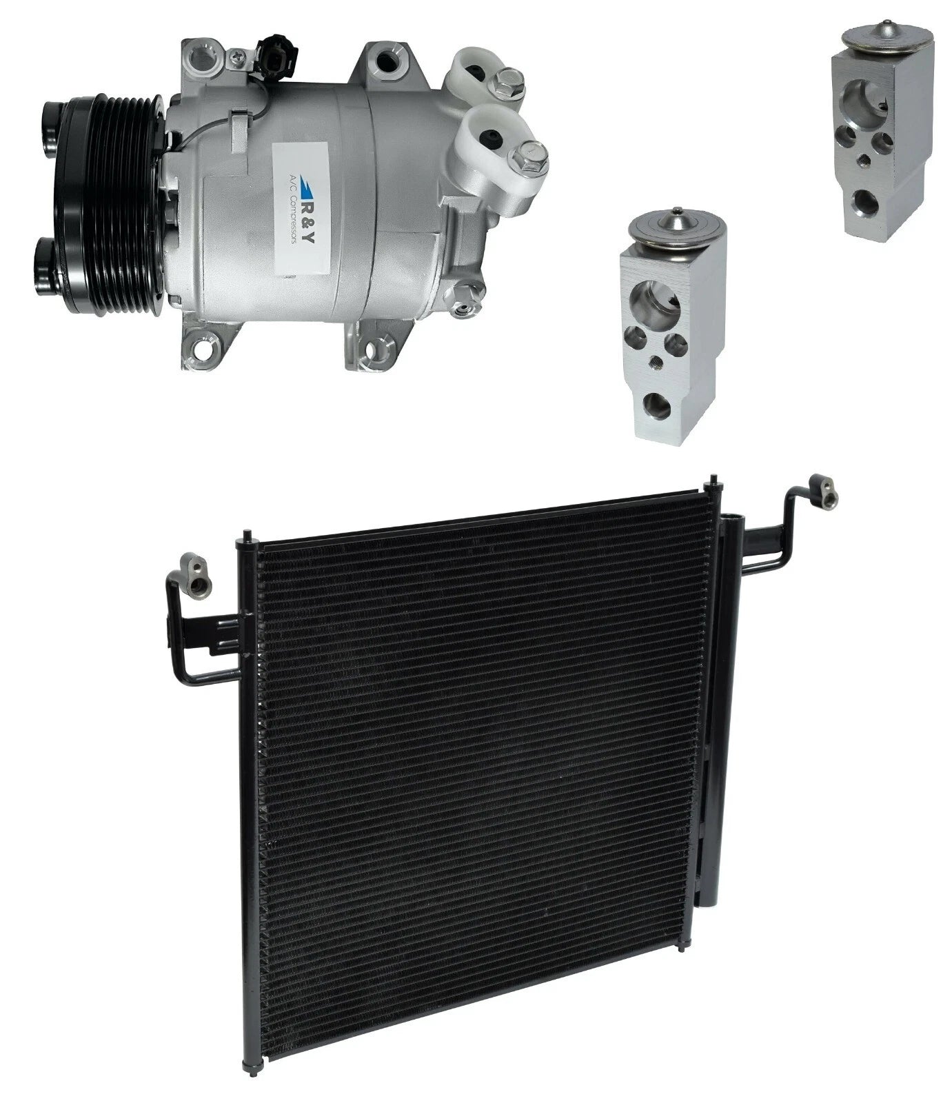 AC Compressor Kit With Condenser Replacement for Infiniti QX56 (2008-2010)