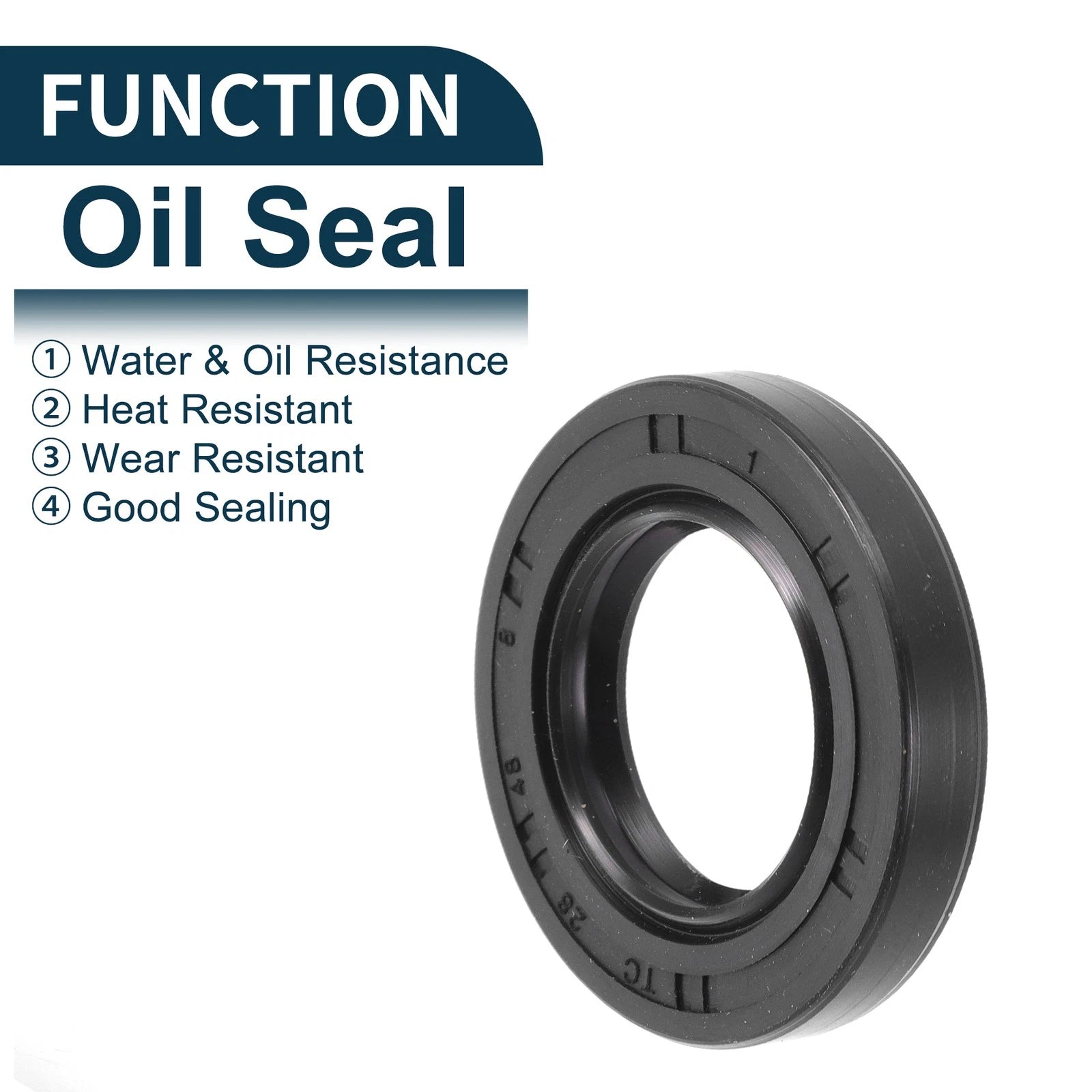 Set of 5 Oil Seal Rotary Shaft Seal NBR Rubber 28x48x8mm