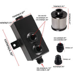1L Aluminum Oil Catch Can for Universal Applications (Baffled, 10AN)
