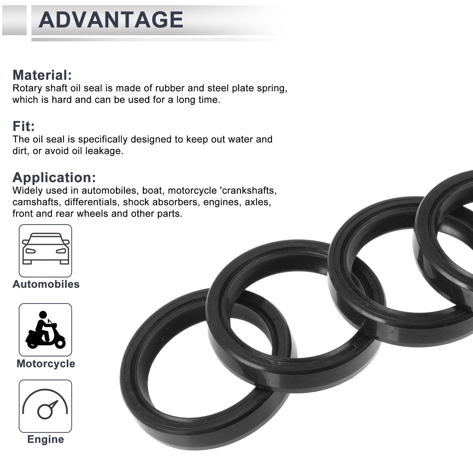 Set of 5 Oil Seal Rotary Shaft Seal TC Ring 28x35x7mm Nitrile Rubber