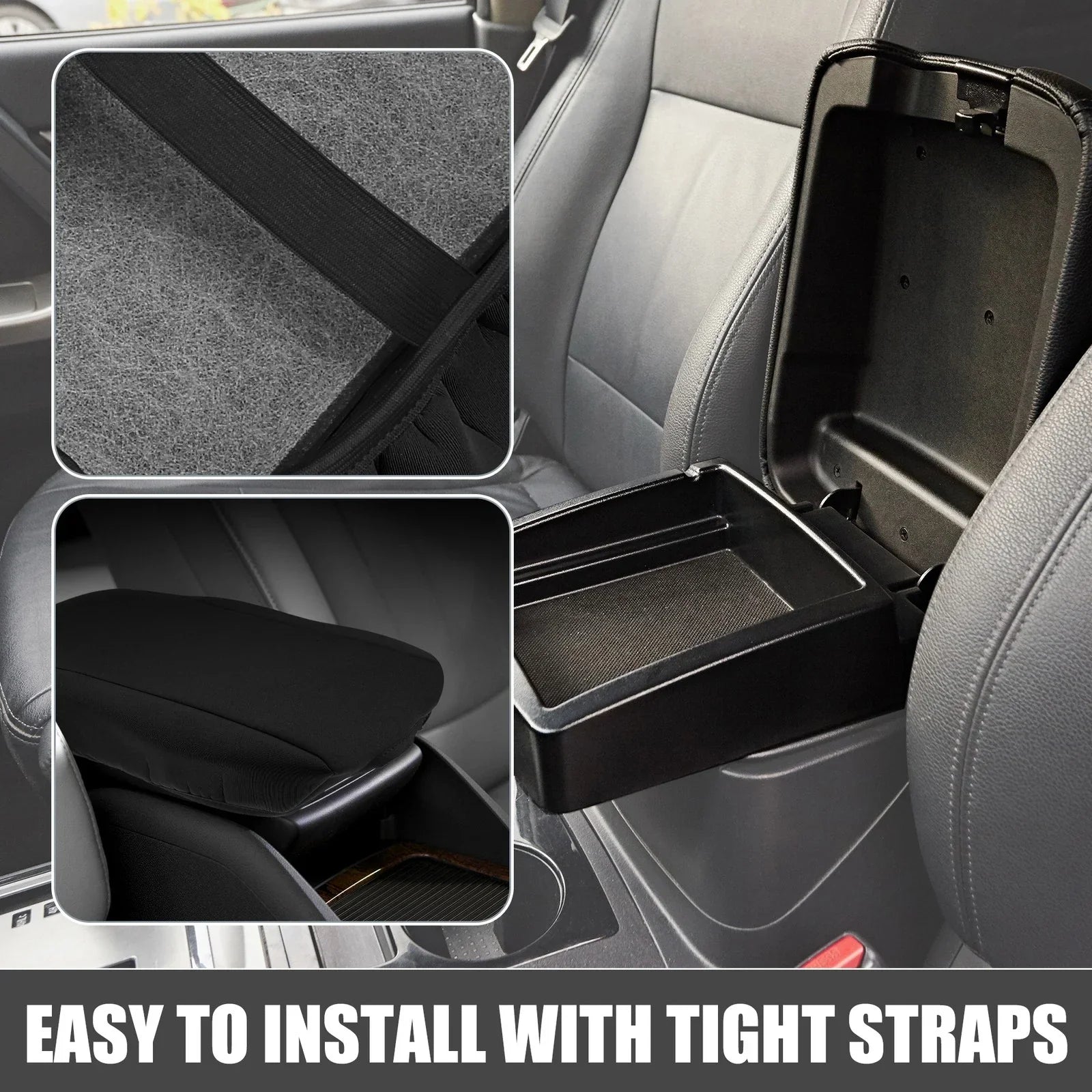 Car Center Console Armrest Cover for Dodge Durango (2011-2020) Black