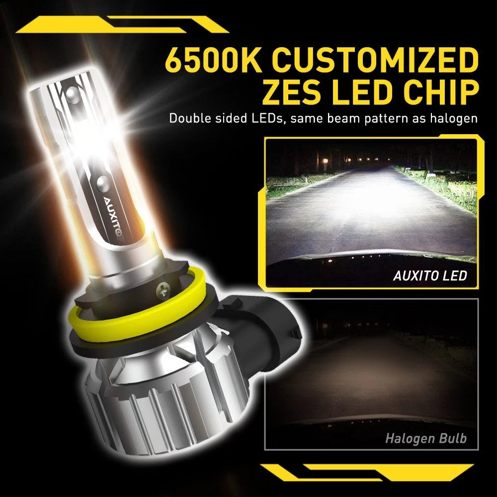 H11 LED Headlight Bulb Kit for High/Low Beam (6500K, 40000LM)