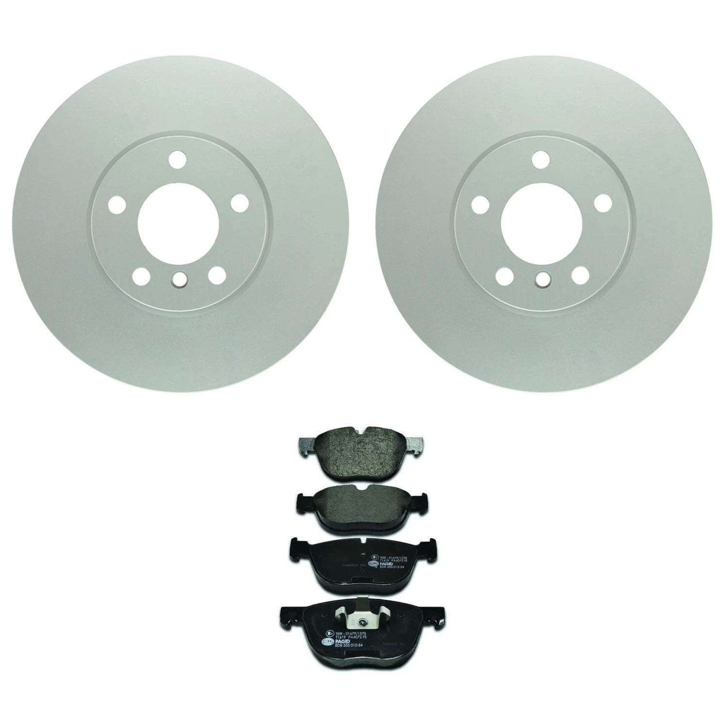 Bosch QuietCast Front Rotors & Hella Low-Met Disc Brake Pads for F15 X5 F16 X6 (2014–2019)