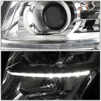 Chrome Amber Projector Headlights w/LED DRL for Chevy Suburban/Tahoe (2015–2020)