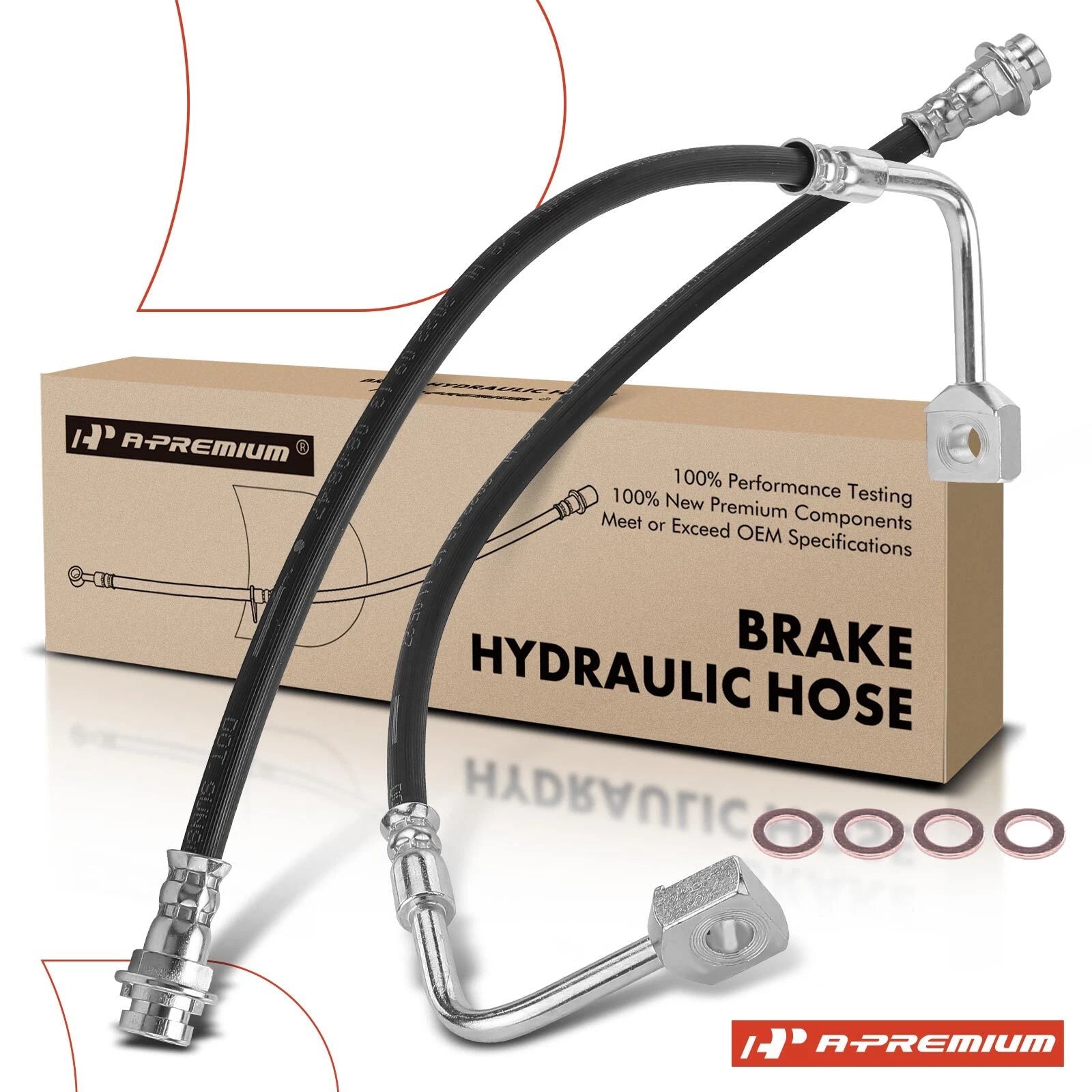 2X Rear Brake Hydraulic Hose for Chevrolet Corvette (2014–2019)
