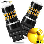 Set of 4 3156 3157 LED Amber Turn Signal Parking Bulbs for Universal Vehicles