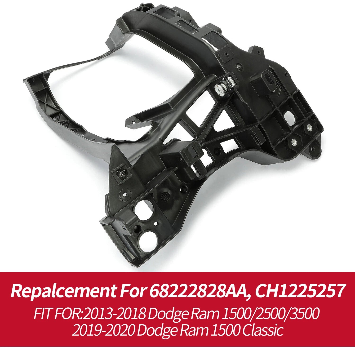 Left Radiator Support for Ram 1500 2500 3500 (2013–2018) Black