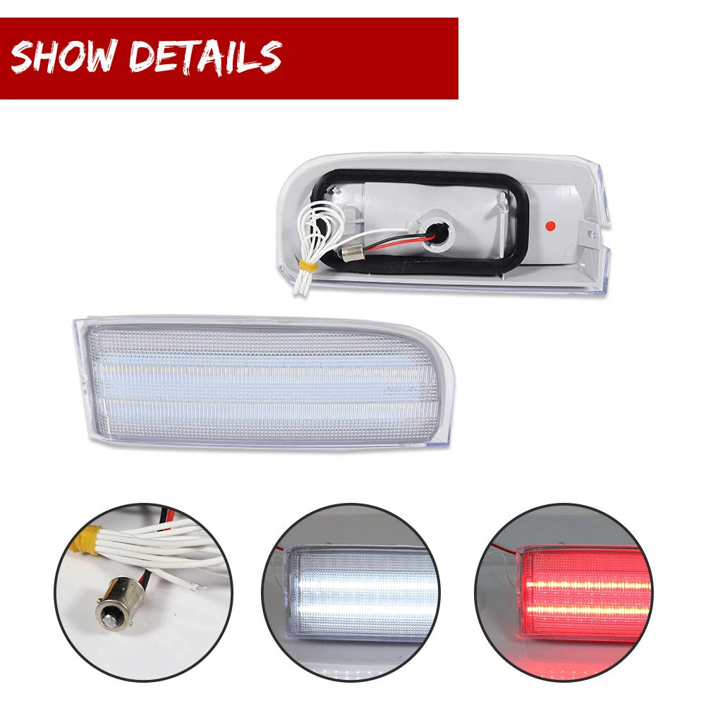 2X Clear LED Rear Tailgate Reverse Lights for Land Rover Range Rover L322 (2002–2012)