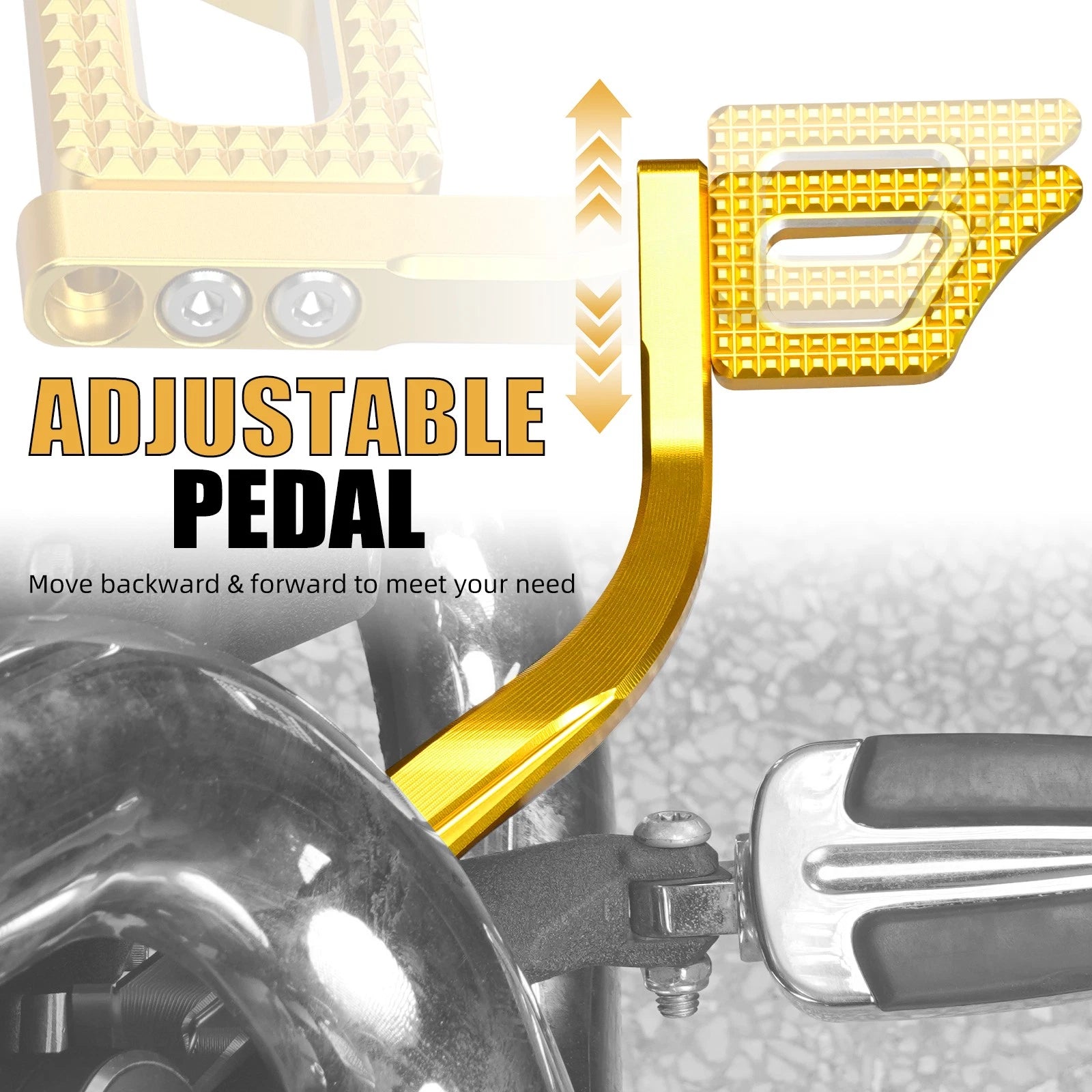 Adjustable Rear Foot Brake Pedal Lever for Harley Dyna FXDB FXDBP (2006–2017)