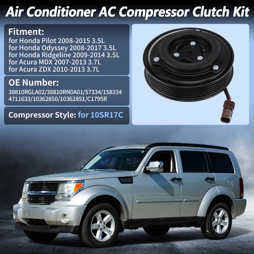 AC Compressor Clutch Kit for Honda Pilot, Acura (38810RGLA02)