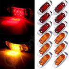 Set of 6 LED Side Marker Lights for Boat Trailer Truck (12V)