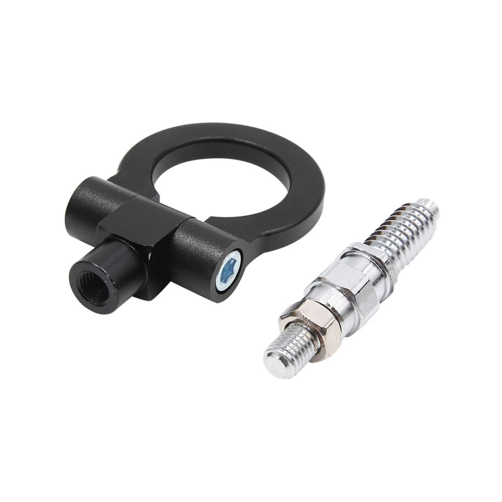Black Aluminum Alloy Bumper Trailer Ring Eye Towing Hook for BMW E Series (2000–2023)