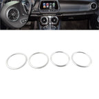 Silver Air Vent Outlet Ring Cover Trim for Chevrolet Camaro (2017-2022)