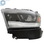 Full LED Headlight for Dodge Ram 1500 (2019-2023) Black Driver Left Side