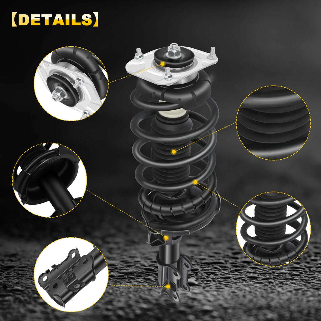 2X Front Complete Struts with Coil Spring for Volvo XC90 (2003–2013)