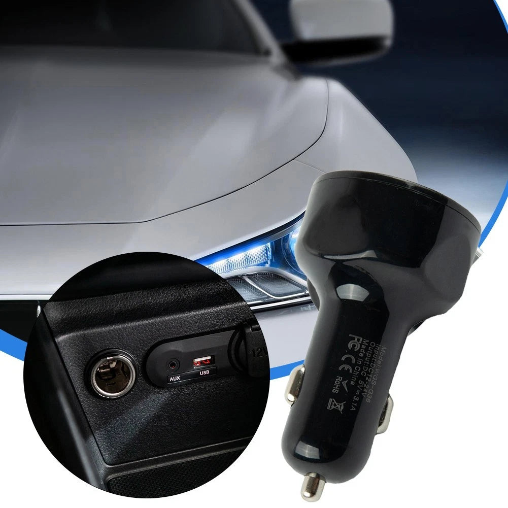 4-Port USB Car Charger Adapter for Universal Use (12-24V)