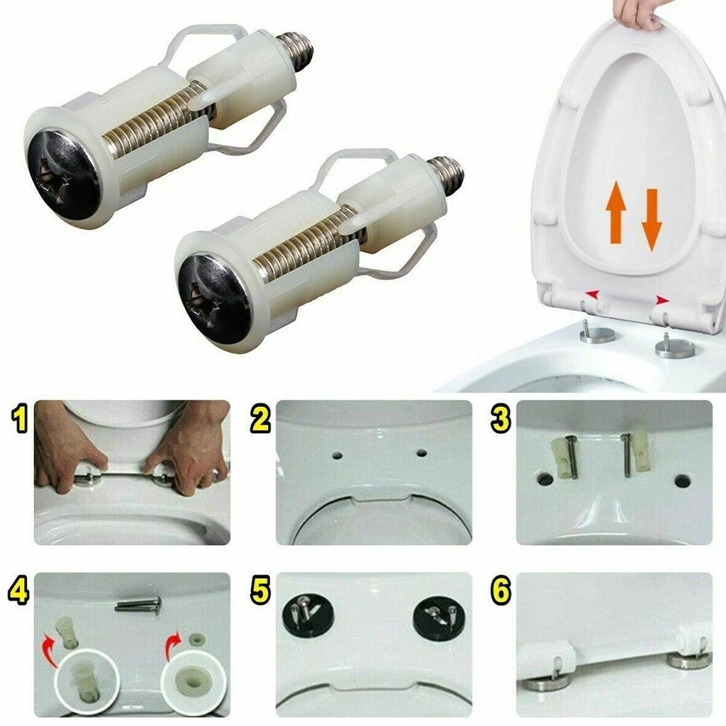 2Pcs Toilet Seat Screws for WC Blind Hole Fitting Repair