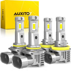 Set of 4 9005 H11 LED Headlight Bulbs 6500K for Universal Fit