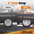 6in Drop Axle Flip Kit with U-Bolts for Chevrolet Silverado GMC Sierra (1999–2006)