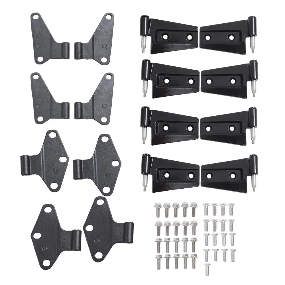Door Hinge Replacement Set for Jeep Wrangler JK (2007â2018) Black Powder Coat