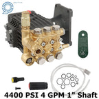 Power Washer Pump 4400 PSI 4 GPM 1" Shaft for Pressure Washer