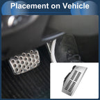 Footrest Pedals Cover for Volkswagen Polo (2009–2017) Silver Tone