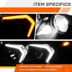 LED DRL Switchback Signal Projector Headlights for BMW 3-Series (2005–2008)