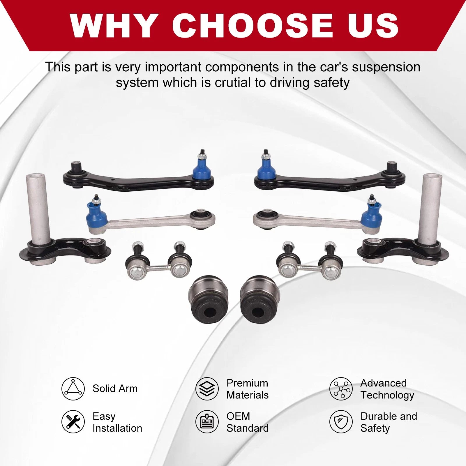 Set of 10 Rear Suspension Control Arms with Ball Joints for BMW X5 (2000–2006)