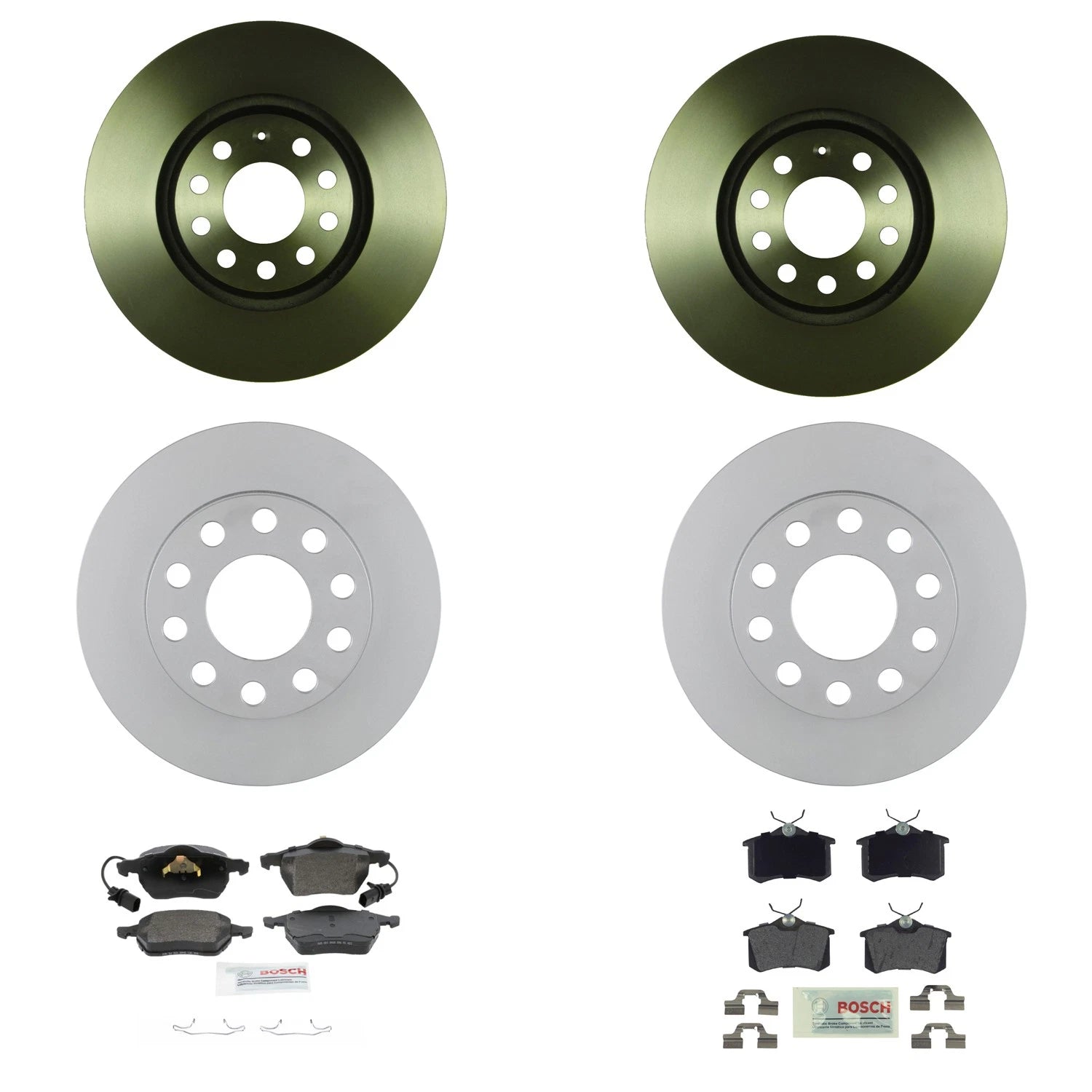 Bosch QuietCast Disc Brake Pad Kit for Audi A4 Quattro (2002–2008)